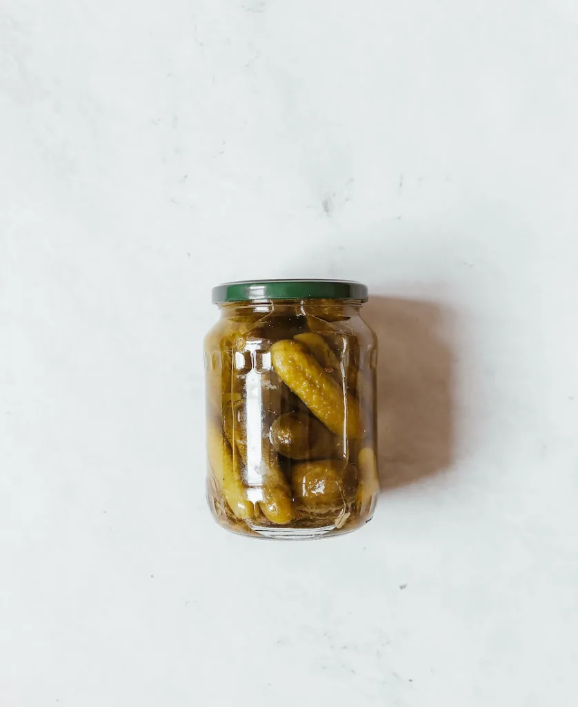 a small jar of pickles