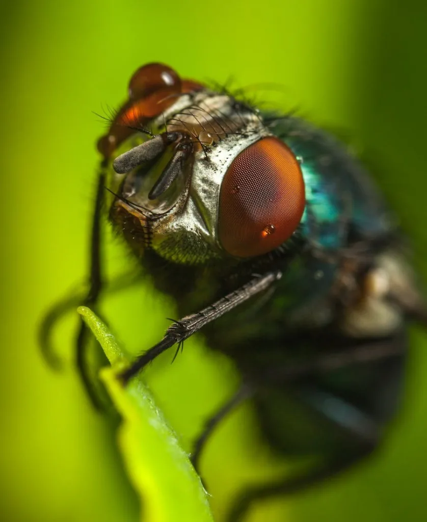 a green fly on the leaf